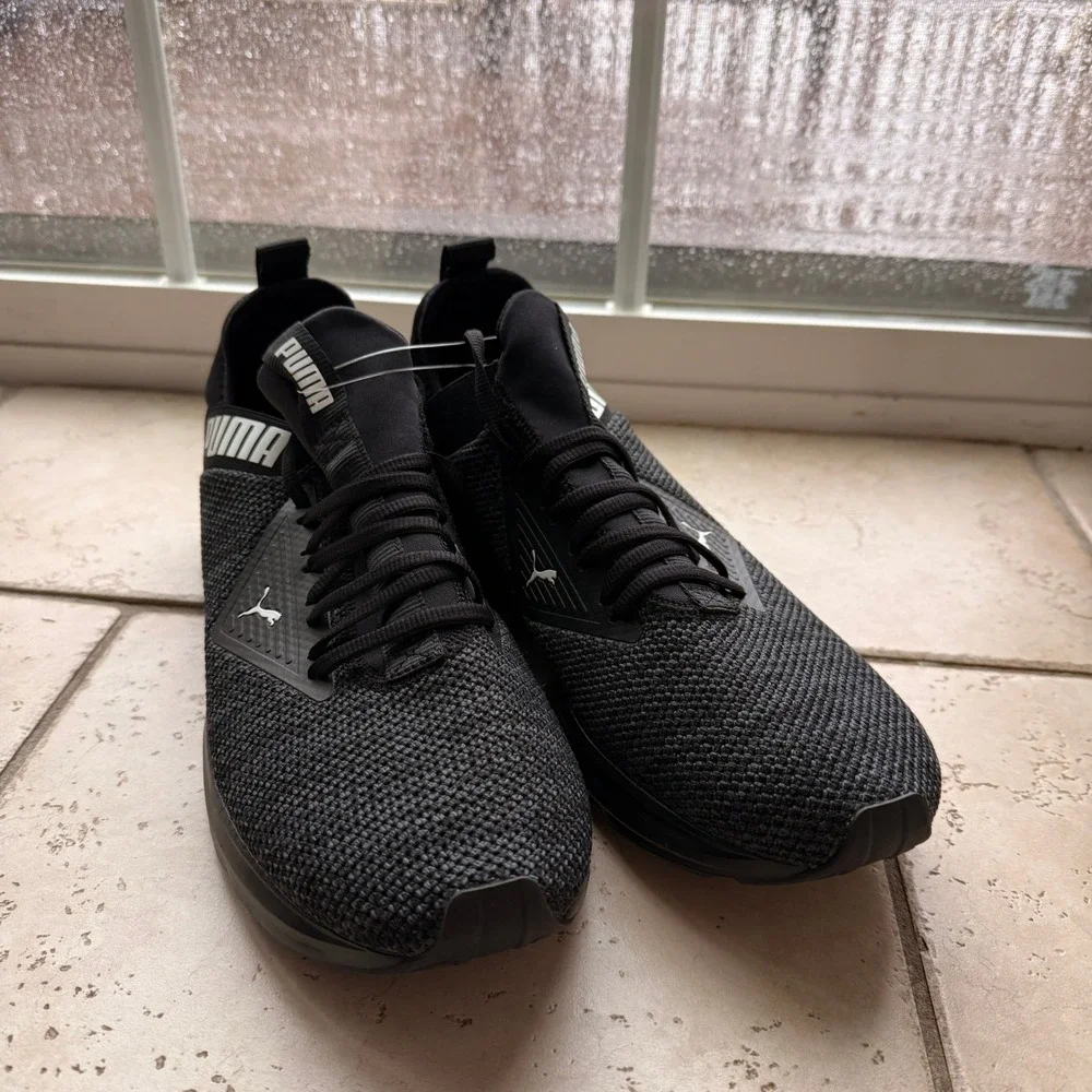 Puma Enzo‎ Beta Woven Mens Running Shoes Black 195125-04 Size 12